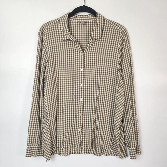 J Jill Shirt Womens Sz S Cottagecore Boho Peasant Western Cowgirl Layering Piece - Picture 1 of 10